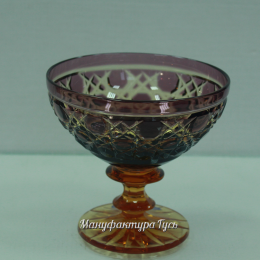 Хрустальная ваза для стола "Любава" пр.рис. янтарно-фиолетовый