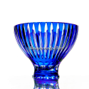 Хрустальная ваза для фруктов "Победа" малая, цв. синий