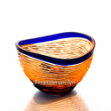 Хрустальная ваза для конфет «Серенада» цв.янтарно-синий