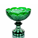 Хрустальная ваза для фруктов "Торжество"бесцветно-зелёная