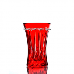 Хрустальный стакан для напитков «Стройный» пр. рис., цв. красный