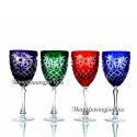 Хрустальный набор 4 бокалов для вина "Фараон" разноцвет