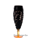 Хрустальный набор 6 бокалов для шампанского "Орешек цв. янтарно-черный