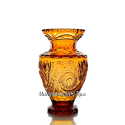 Хрустальная ваза для цветов "Амфора", янтарный