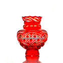 Хрустальная ваза для цветов «Сюрприз» цв.красный