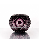 Хрустальная ваза для цветов "Разноцвет" малая, пр.рис., цвет фиолетовый