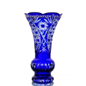 Хрустальная ваза "Тюльпан" малая, цв.синий