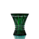 Хрустальная ваза для цветов "Императорская" рис."Медовый спас" цв.зеленый