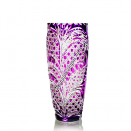 Хрустальная ваза для цветов "Заря" цв.фиолет+бесцвет