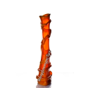 Хрустальная ваза для цветов "Сириус" оранжевая