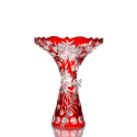 Хрустальная ваза "Падающие лепестки" цв. бесцветно-красный