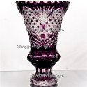 Хрустальная ваза "Бавария" цв.накладной:  бесцветно-фиолетовый