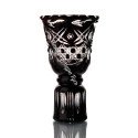 Хрустальная ваза "Звон" цв.накладной:  бесцветно-черный