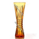 Хрустальная ваза для цветов «Гейзер» произ. рис., цв. янтарный