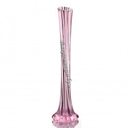 Хрустальная ваза для одного цветка "Руслан"  цв.розовый