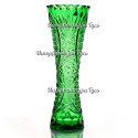 Хрустальная ваза для цветов "Гейзер" цв.зеленый полутон