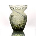 Хрустальная ваза для цветов «Маки» цв.дымчато-зеленый