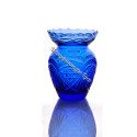 Хрустальная ваза для цветов «Маки» цв.синий
