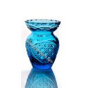 Хрустальная ваза для цветов «Маки» цв.бирюзовый