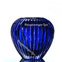 Хрустальная ваза "Каскад" маленькая,цв.синий