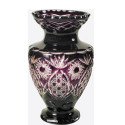 Хрустальная ваза для цветов «Амфора» цв. бесцветно-фиолетовый