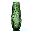 Хрустальная ваза "Капля" бол., рис.произвольный цв.зеленый-полутон