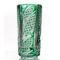 Хрустальная ваза «Льдинка» цв.накладной: бесцветно-зеленый