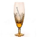 Хрустальный набор бокалов для шампанского «Решка» цв. янтарный