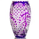 Хрустальная ваза «Астра» мал. рис. произвольный цв.фиолетовый