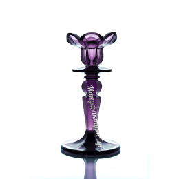 Хрустальный подсвечник «Ромашка»  с ножкой цв.фиолетовый