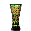 Хрустальная ваза «Вечер» цв.накладной:  янтарно-зеленый