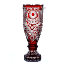 Хрустальная ваза-кубок «Восторг» цв. бесцветно-красный