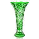 Хрустальная ваза "Петергоф" средняя цв. бесцветно-зеленый