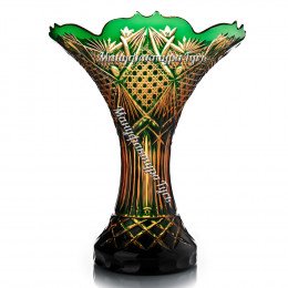 Хрустальная  ваза для цветов «Лили» бол., цв. зеленый
