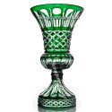 Хрустальная  ваза «Имперская» № 2 цв.накладной: бесцветно-зеленый