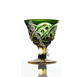 Хрустальный набор бокалов "Фатима" цв.янтарно-зеленый