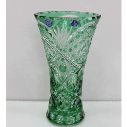 Хрустальная ваза для цветов "Словения" рис. «Произвольный» цв.янтарный