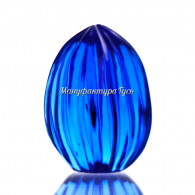 Хрустальное декоративное изделие «Яйцо» цв. синий