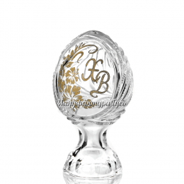 Хрустальное декоративное изделие «Яйцо» малое с рисунком