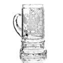 Хрустальная кружка для пива «Престиж» с гравировкой рис."Герб Россия"