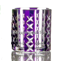 Хрустальный стакан для виски цв.фиолетовый
