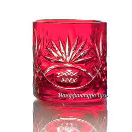 Хрустальный набор стаканов для виски 6шт цв.красный