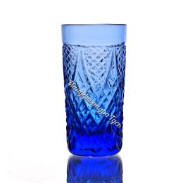 Хрустальный стакан "Пальчик" цв.синий