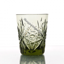 Хрустальный набор стаканов «Подарочный» 6шт цв. зеленый-болотный