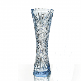 Хрустальная ваза для цветов «Гейзер» рис. "Произвольный" цв.синий полутон