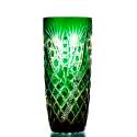Хрустальный набор стаканов «Бутон» рис. “Фараон” янтарно-зеленый